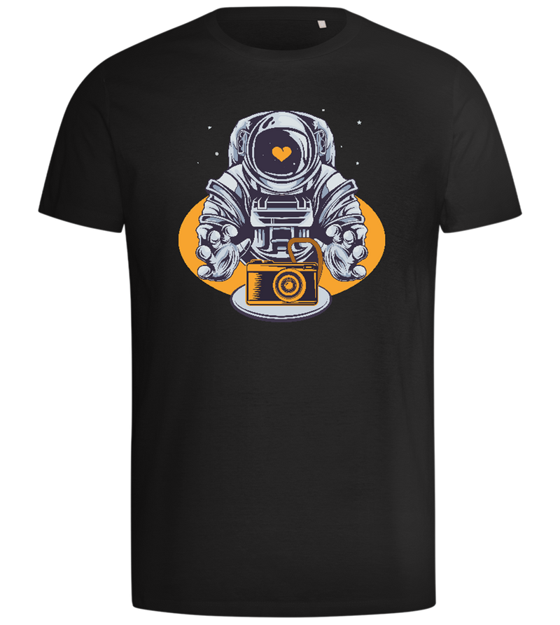 Spaceman Camera Design - Comfort men's t-shirt_DEEP BLACK_front