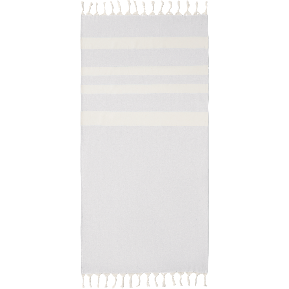 Recycled Cotton Hammam Towel Blanket_GREY_front