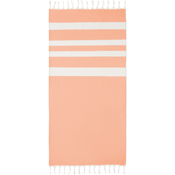 Recycled Cotton Hammam Towel Blanket_ORANGE_front