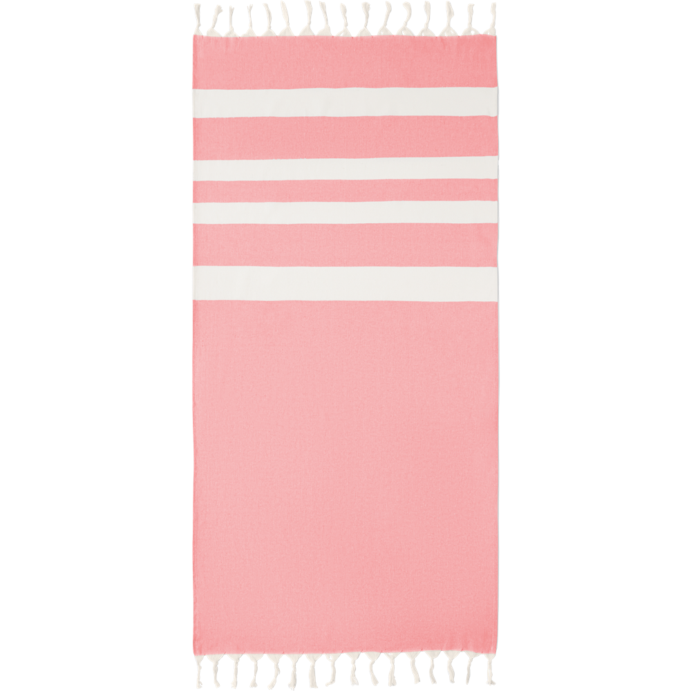 Recycled Cotton Hammam Towel Blanket_RED_front