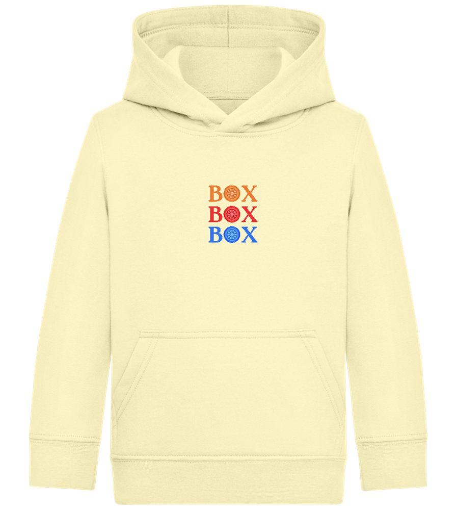 Box Box Box Design - Comfort Kids Hoodie_AMARELO CLARO_front