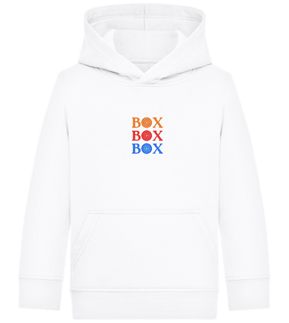 Box Box Box Design - Comfort Kids Hoodie_WHITE_front