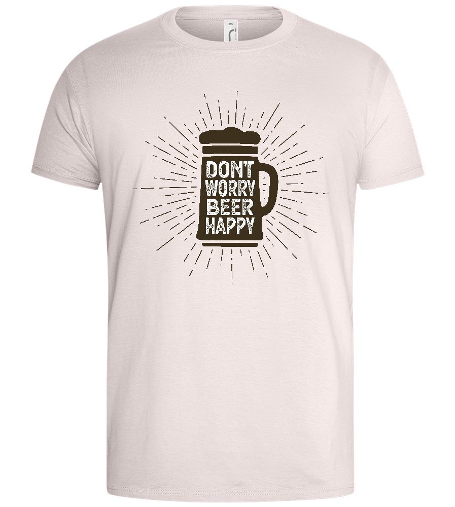 Beer Happy Mug Design - Basic men's t-shirt_LIGHT PINK_front