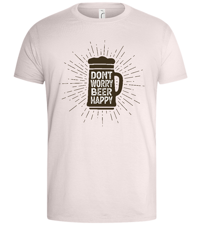 Beer Happy Mug Design - Basic men's t-shirt_LIGHT PINK_front