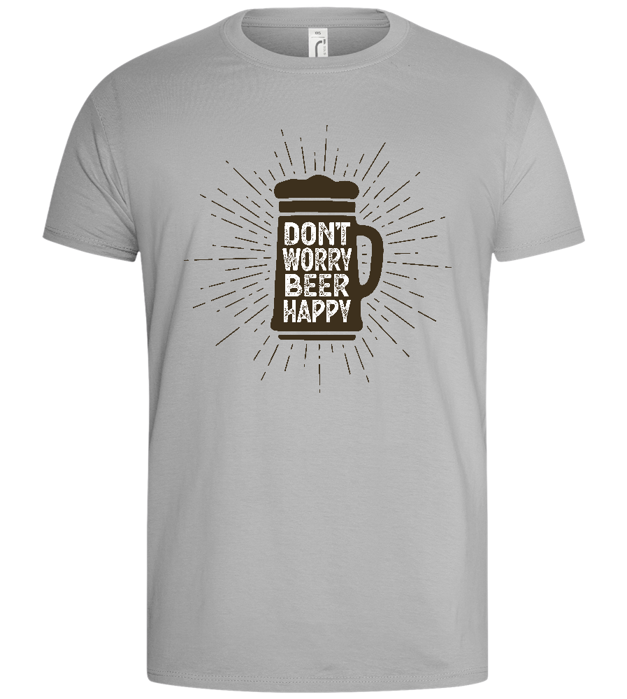 Beer Happy Mug Design - Basic men's t-shirt_PURE GRAY_front