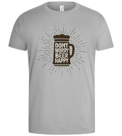 Beer Happy Mug Design - Basic men's t-shirt_PURE GRAY_front