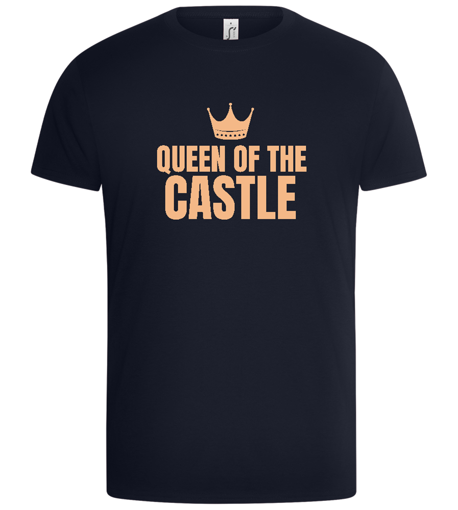 Queen of the Castle Design - Basic Unisex T-Shirt_FRENCH NAVY_front