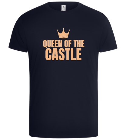 Queen of the Castle Design - Basic Unisex T-Shirt_FRENCH NAVY_front