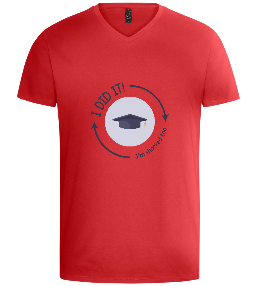 Im Shocked Too Design - Basic men's v-neck t-shirt_RED_front