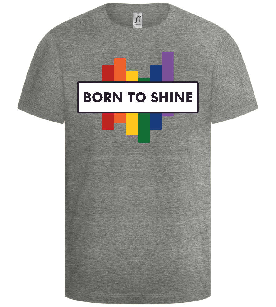 Born To Shine Rainbow Design - Basic kids t-shirt_ORION GREY_front