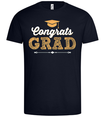 Congrats Grad Hat Design - Premium men's t-shirt_FRENCH NAVY_front