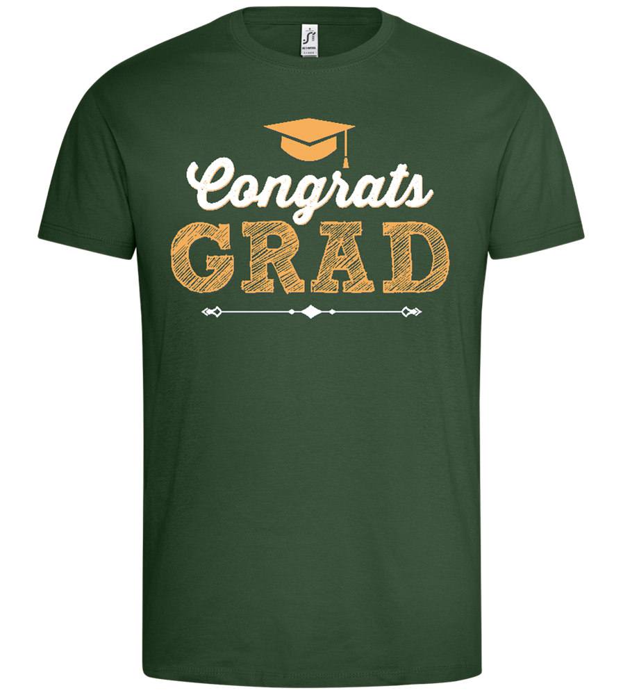 Congrats Grad Hat Design - Premium men's t-shirt_GREEN BOTTLE_front