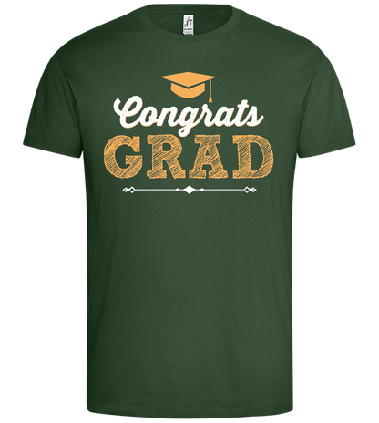 Congrats Grad Hat Design - Premium men's t-shirt_GREEN BOTTLE_front