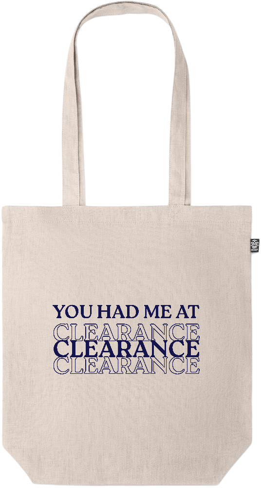 Clearance Design - Premium colored organic hemp tote bag_BEIGE_front