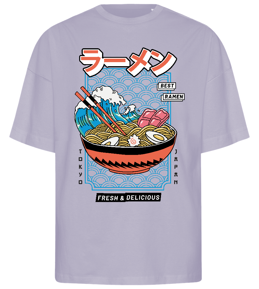 Delicious Ramen Design - Premium men's oversized t-shirt_LILAK_front