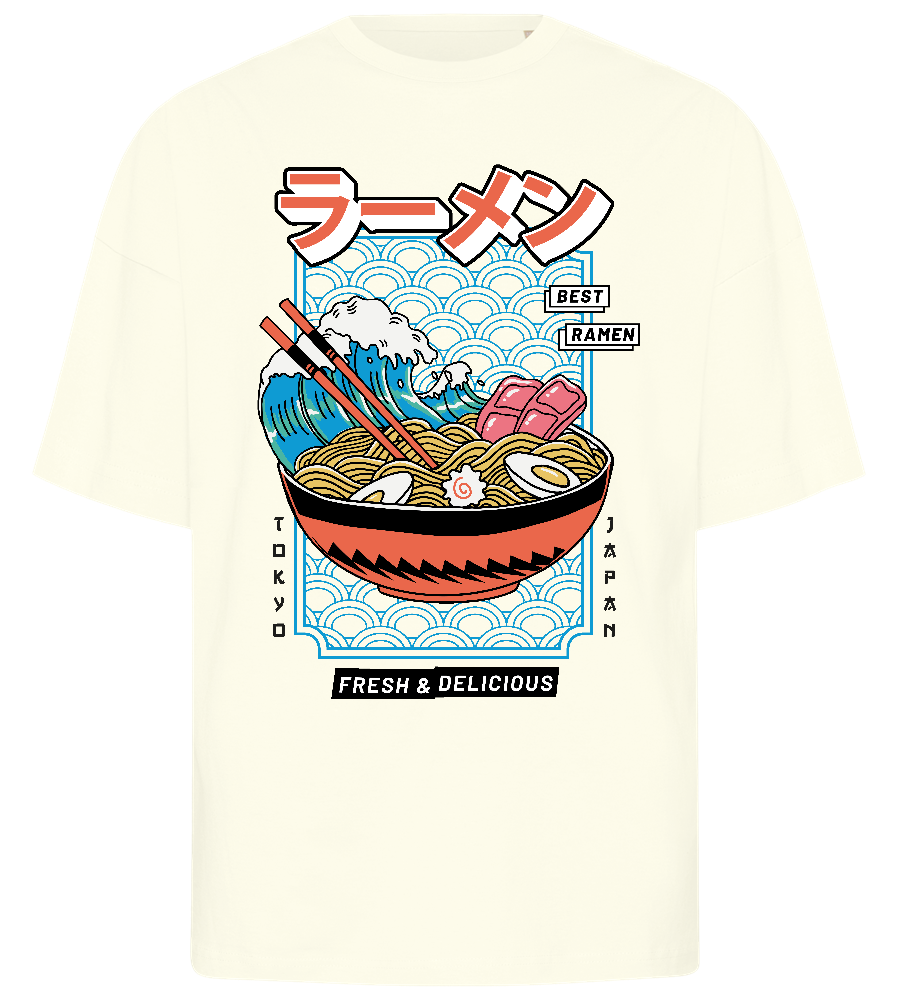 Delicious Ramen Design - Premium men's oversized t-shirt_OFF-WHITE_front