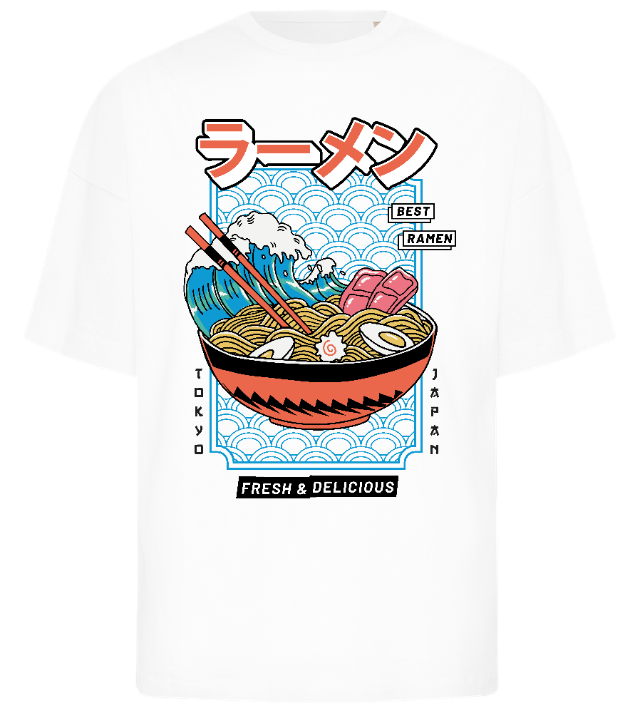 Delicious Ramen Design - Premium men's oversized t-shirt_WHITE_front