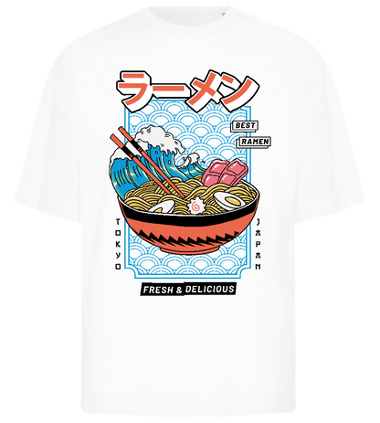 Delicious Ramen Design - Premium men's oversized t-shirt_WHITE_front