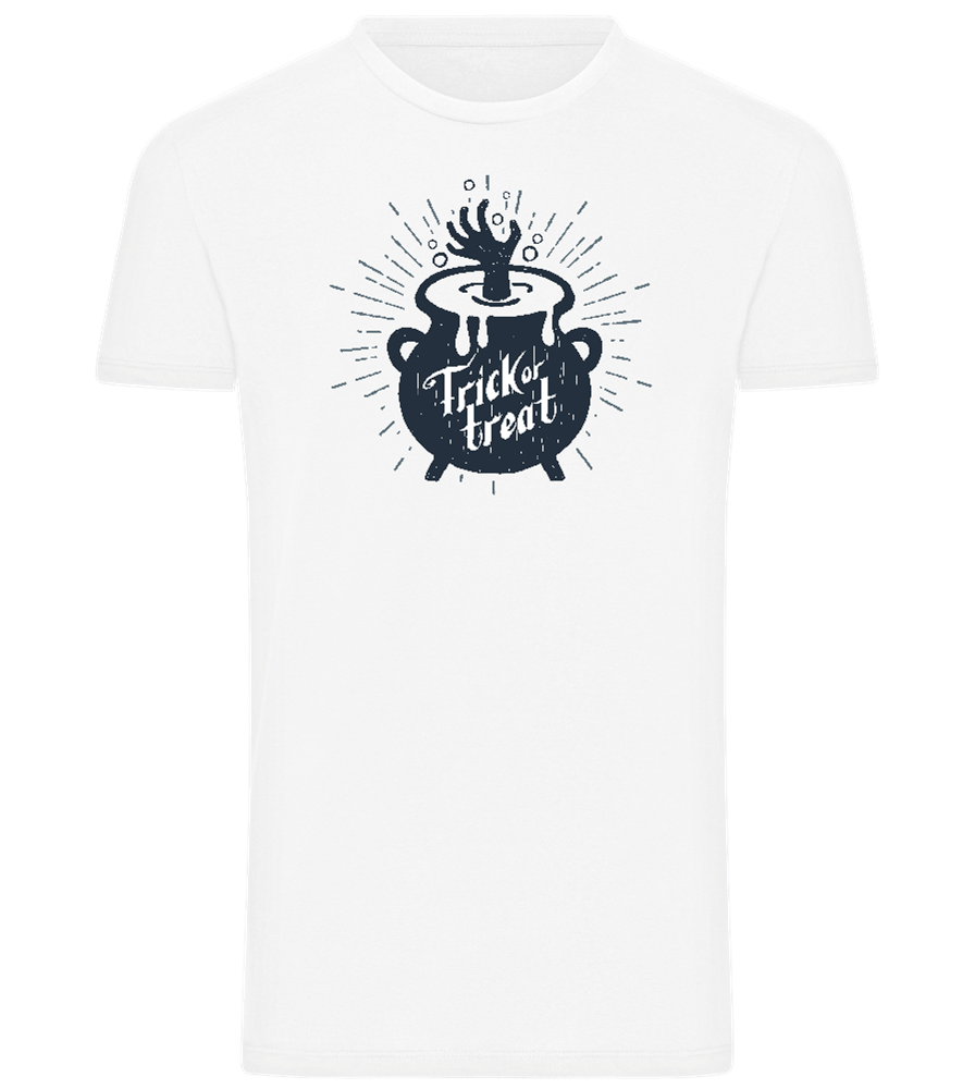 Trick or Treat Cauldron Design - Comfort men's t-shirt_WHITE_front