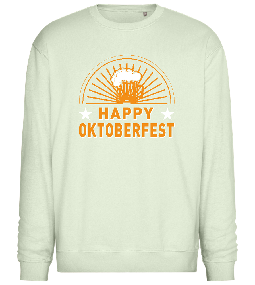 Happy Oktoberfest Design - Comfort Essential Unisex Sweater_CREAMY GREEN_front