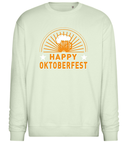 Happy Oktoberfest Design - Comfort Essential Unisex Sweater_CREAMY GREEN_front