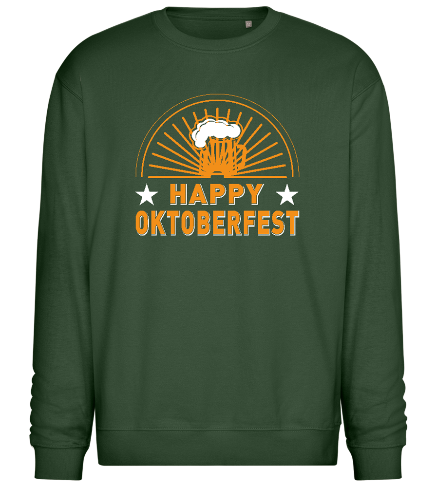 Happy Oktoberfest Design - Comfort Essential Unisex Sweater_GREEN BOTTLE_front