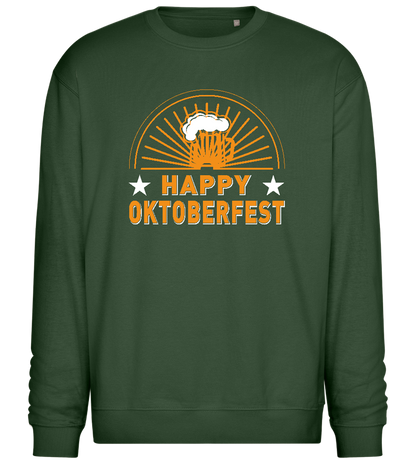 Happy Oktoberfest Design - Comfort Essential Unisex Sweater_GREEN BOTTLE_front