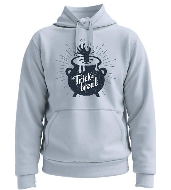 Trick or Treat Witch Pot Design - Premium unisex hoodie_CREAMY BLUE_front