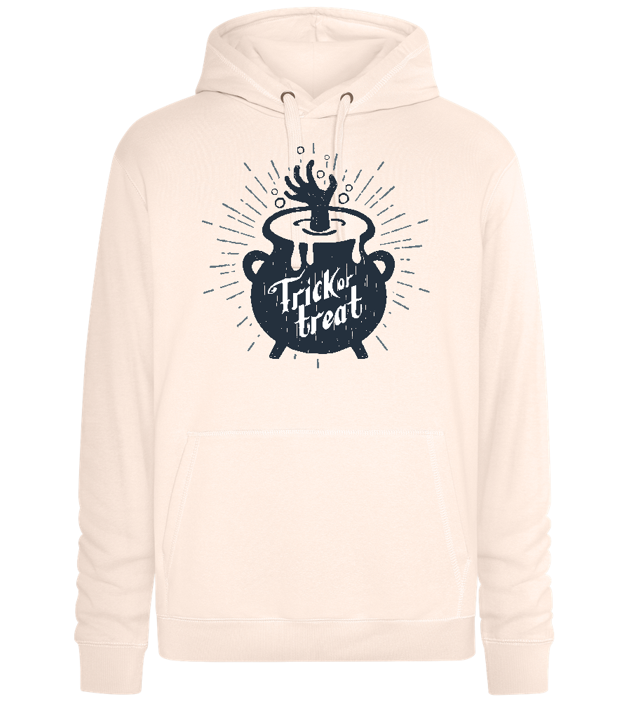 Trick or Treat Witch Pot Design - Premium unisex hoodie_LIGHT PEACH ROSE_front