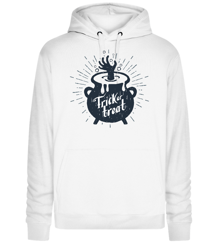 Trick or Treat Witch Pot Design - Premium unisex hoodie_WHITE_front