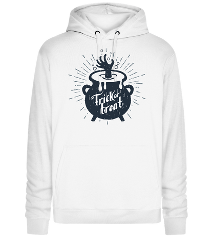 Trick or Treat Witch Pot Design - Premium unisex hoodie_WHITE_front