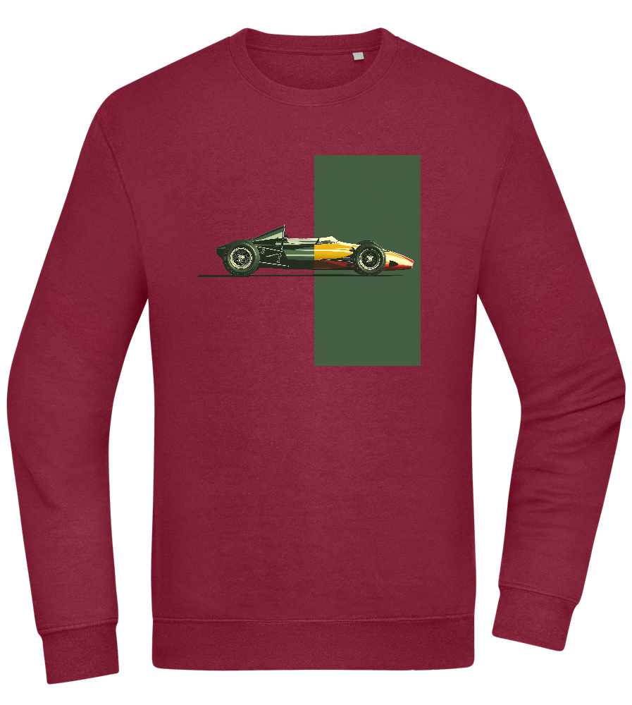 Retro F1 Design - Comfort Essential Unisex Sweater_BORDEAUX_front