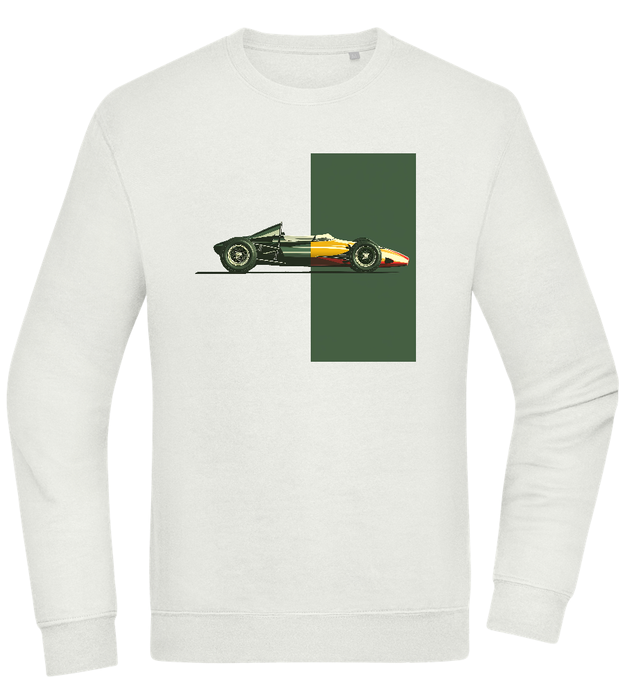 Retro F1 Design - Comfort Essential Unisex Sweater_CREAMY GREEN_front