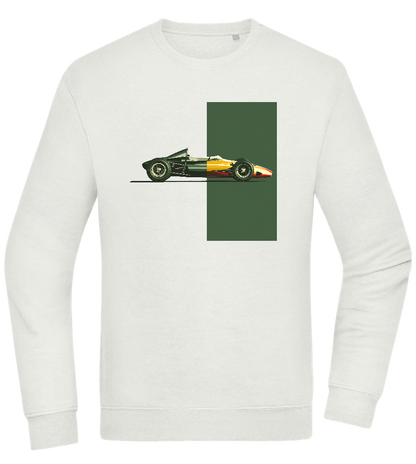 Retro F1 Design - Comfort Essential Unisex Sweater_CREAMY GREEN_front