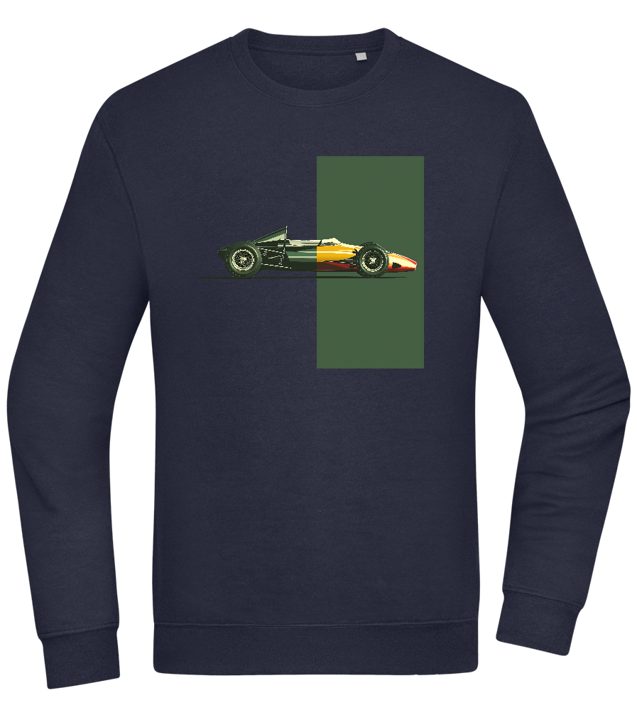 Retro F1 Design - Comfort Essential Unisex Sweater_FRENCH NAVY_front