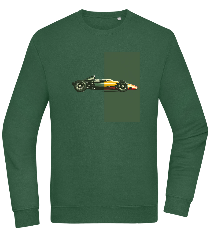 Retro F1 Design - Comfort Essential Unisex Sweater_GREEN BOTTLE_front