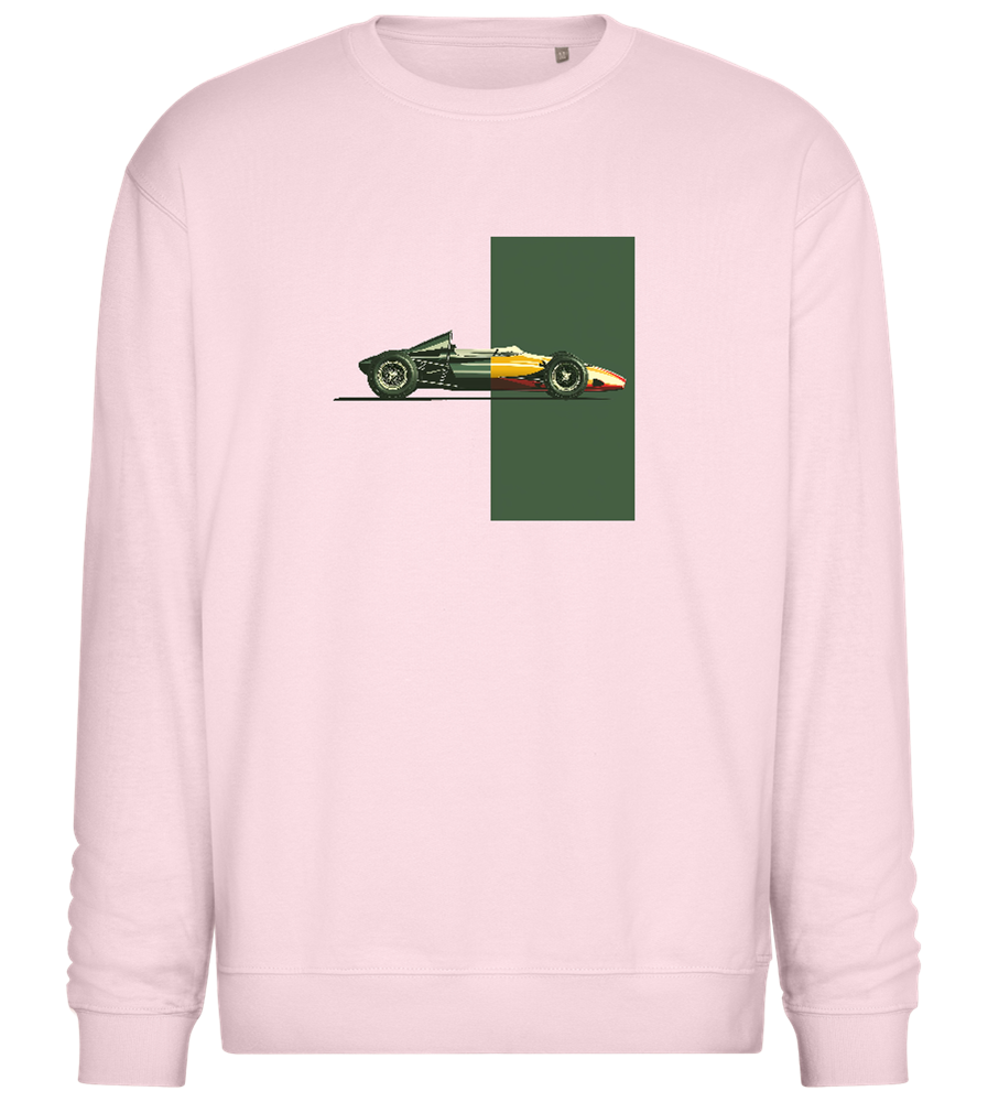 Retro F1 Design - Comfort Essential Unisex Sweater_LIGHT PEACH ROSE_front