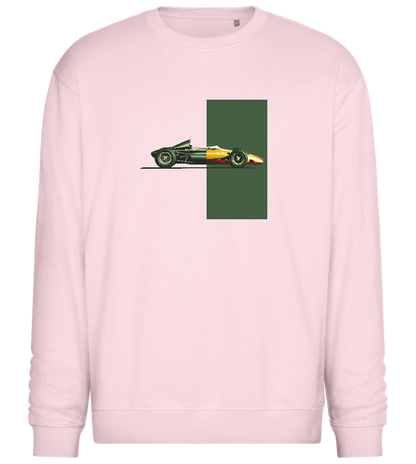 Retro F1 Design - Comfort Essential Unisex Sweater_LIGHT PEACH ROSE_front