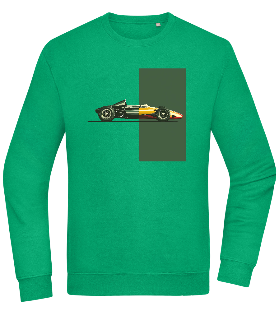 Retro F1 Design - Comfort Essential Unisex Sweater_MEADOW GREEN_front