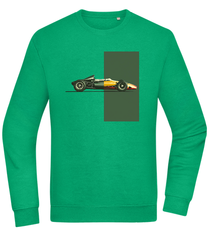 Retro F1 Design - Comfort Essential Unisex Sweater_MEADOW GREEN_front