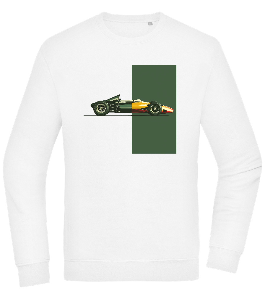 Retro F1 Design - Comfort Essential Unisex Sweater_WHITE_front