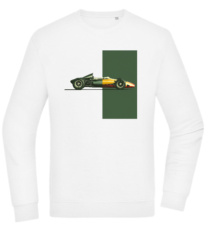 Retro F1 Design - Comfort Essential Unisex Sweater_WHITE_front