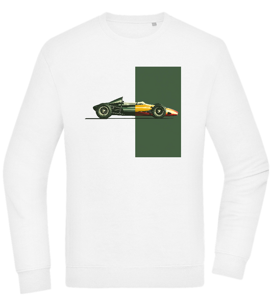 Retro F1 Design - Comfort Essential Unisex Sweater_WHITE_front