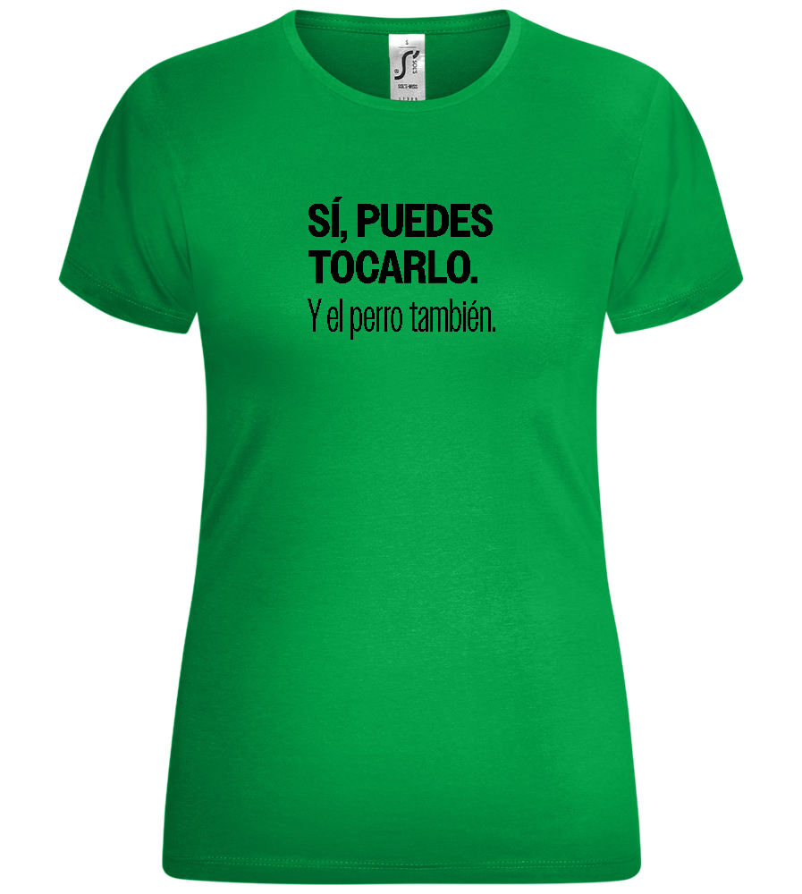 Puedes Tocarlo Design - Comfort women's t-shirt_MEADOW GREEN_front