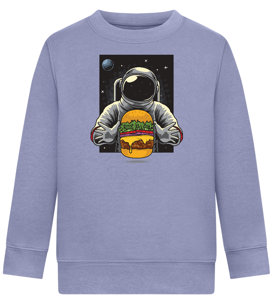 Spaceman Burger Design - Comfort Kids Sweater_BLUE_front