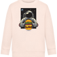 Spaceman Burger Design - Comfort Kids Sweater_LIGHT PEACH ROSE_front