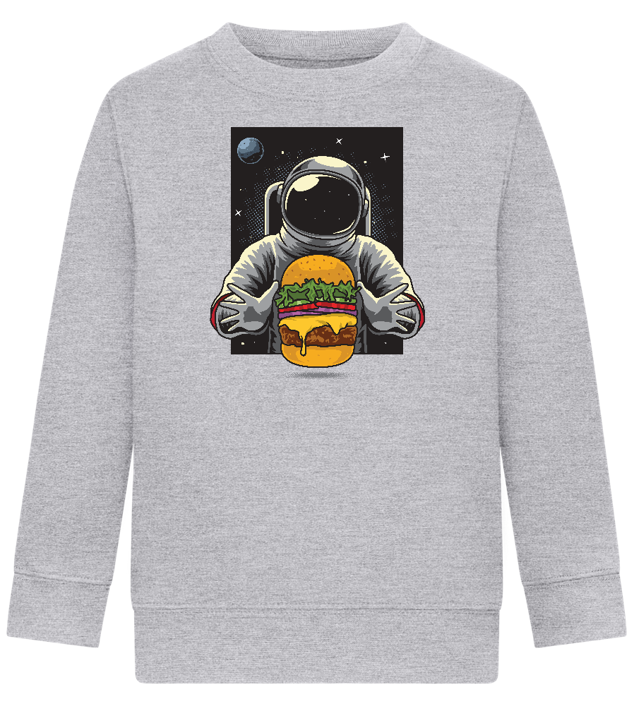 Spaceman Burger Design - Comfort Kids Sweater_ORION GREY II_front