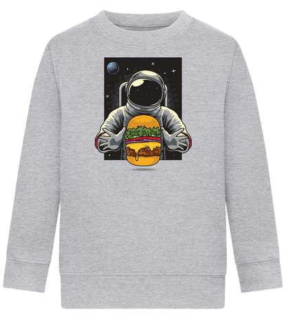 Spaceman Burger Design - Comfort Kids Sweater_ORION GREY II_front