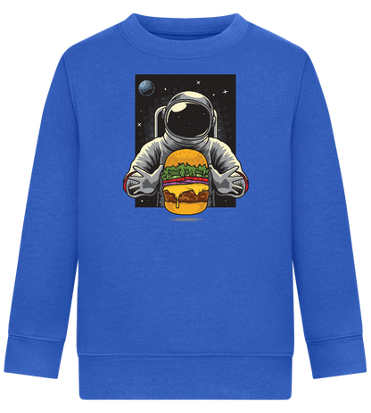 Spaceman Burger Design - Comfort Kids Sweater_ROYAL_front