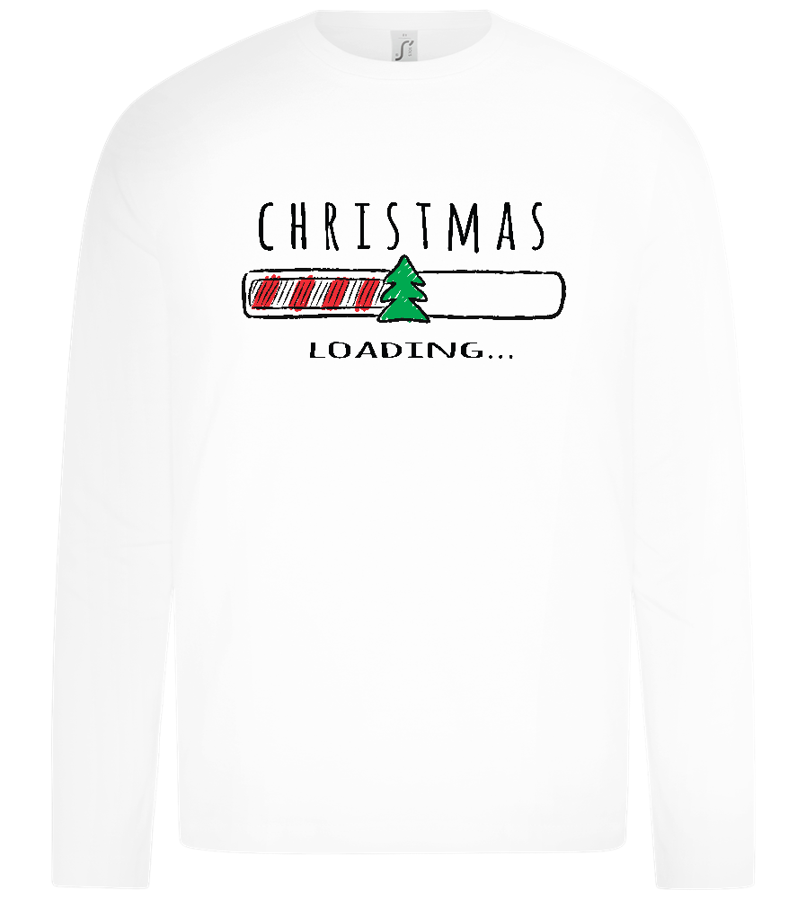 Christmas Loading Bar Design - Premium kids long sleeve t-shirt_WHITE_front